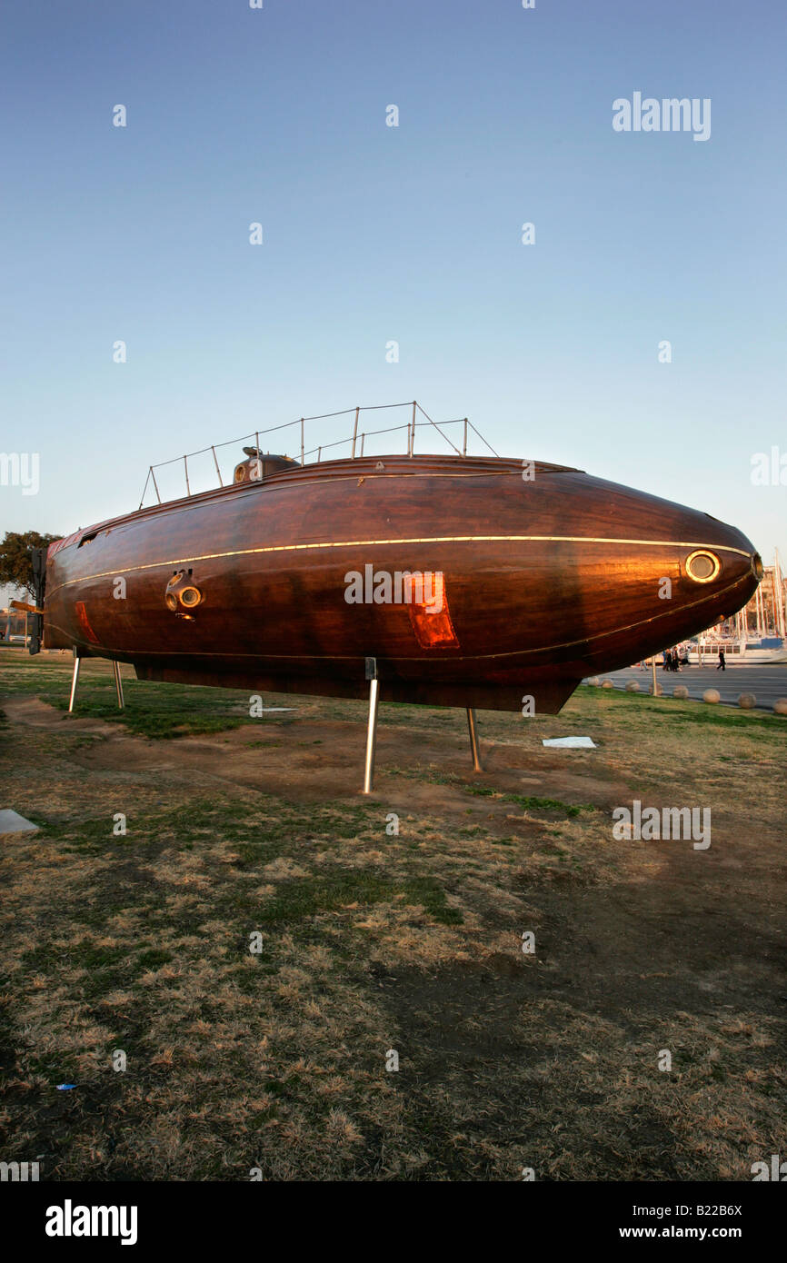 Ictineo II, replica of the world's first underwater submarine, original constructed in 1862 Stock Photo