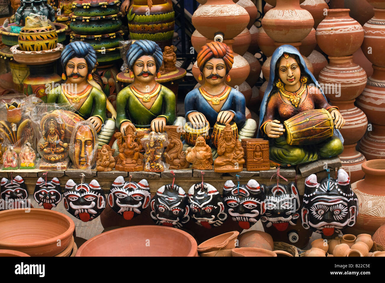 POTTERY in a stall near the RED FORT OLD DELHI INDIA Stock Photo Alamy
