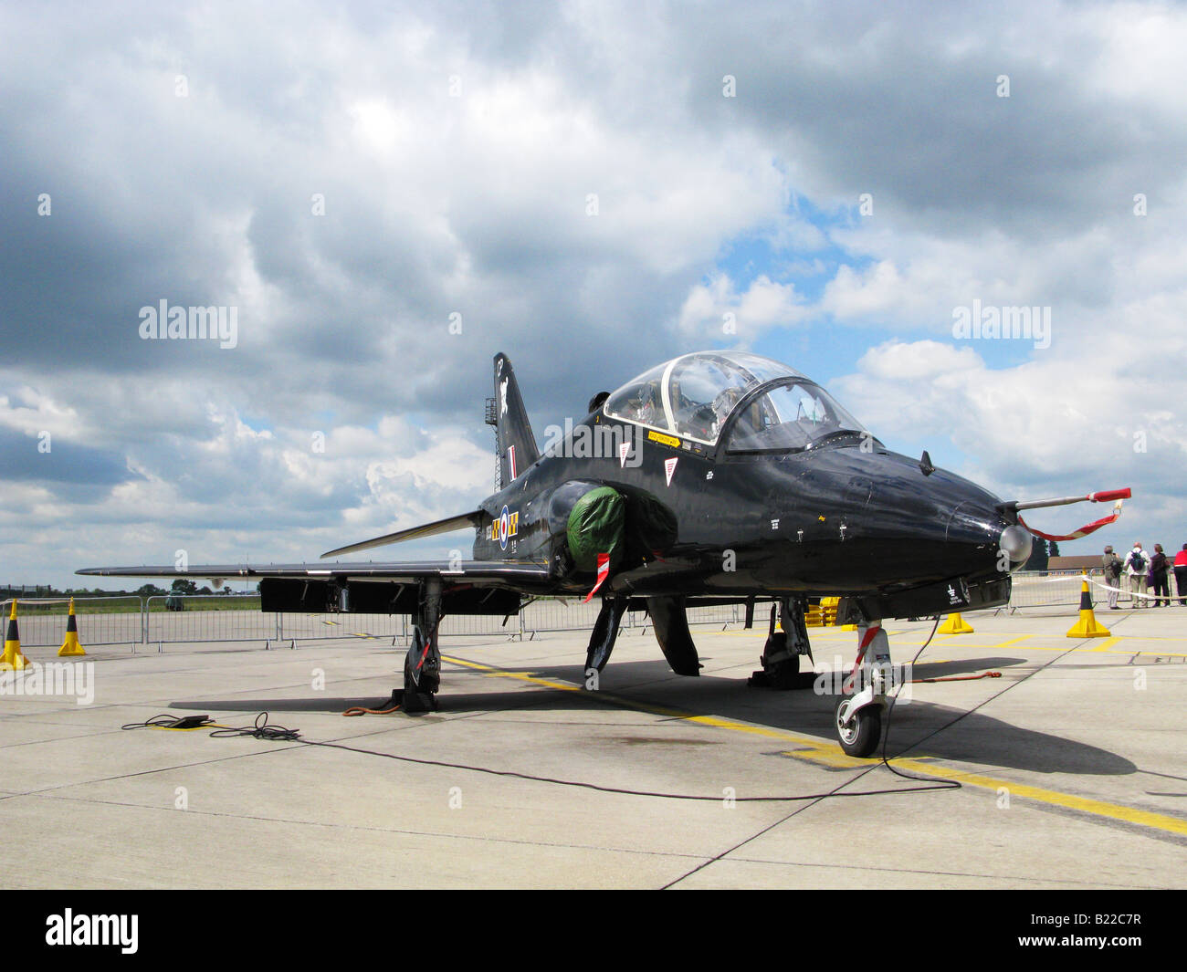 The Hawk first entered service with the RAF in 1976, both as an advanced flying-training aircraft and a weapons-training. Stock Photo