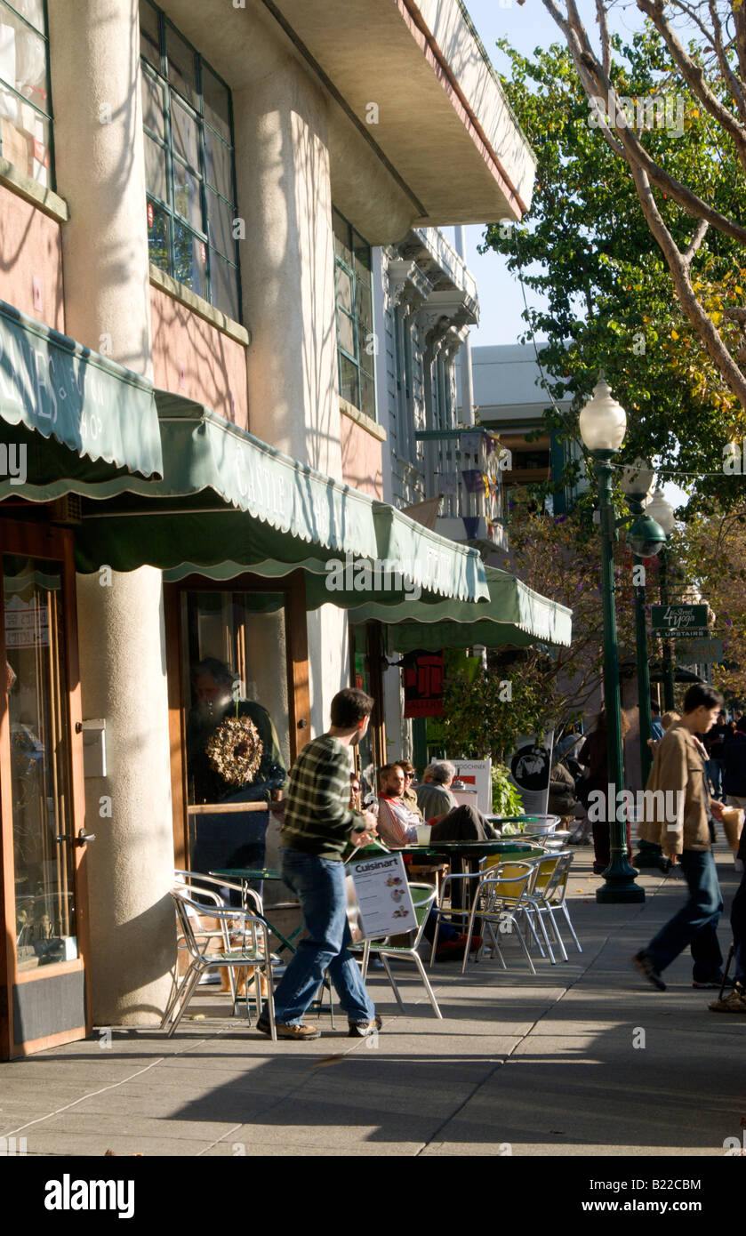 Fourth Street, an upscale shopping district in Berkeley, California