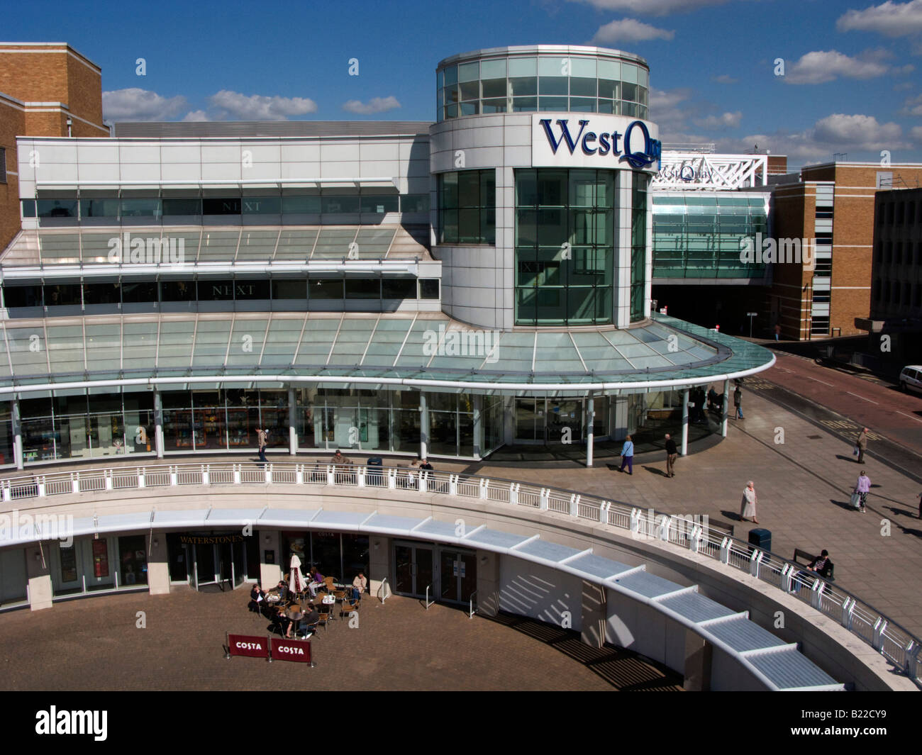 West Quay Shopping Centre Overview, Southampton, UK Stock Photo