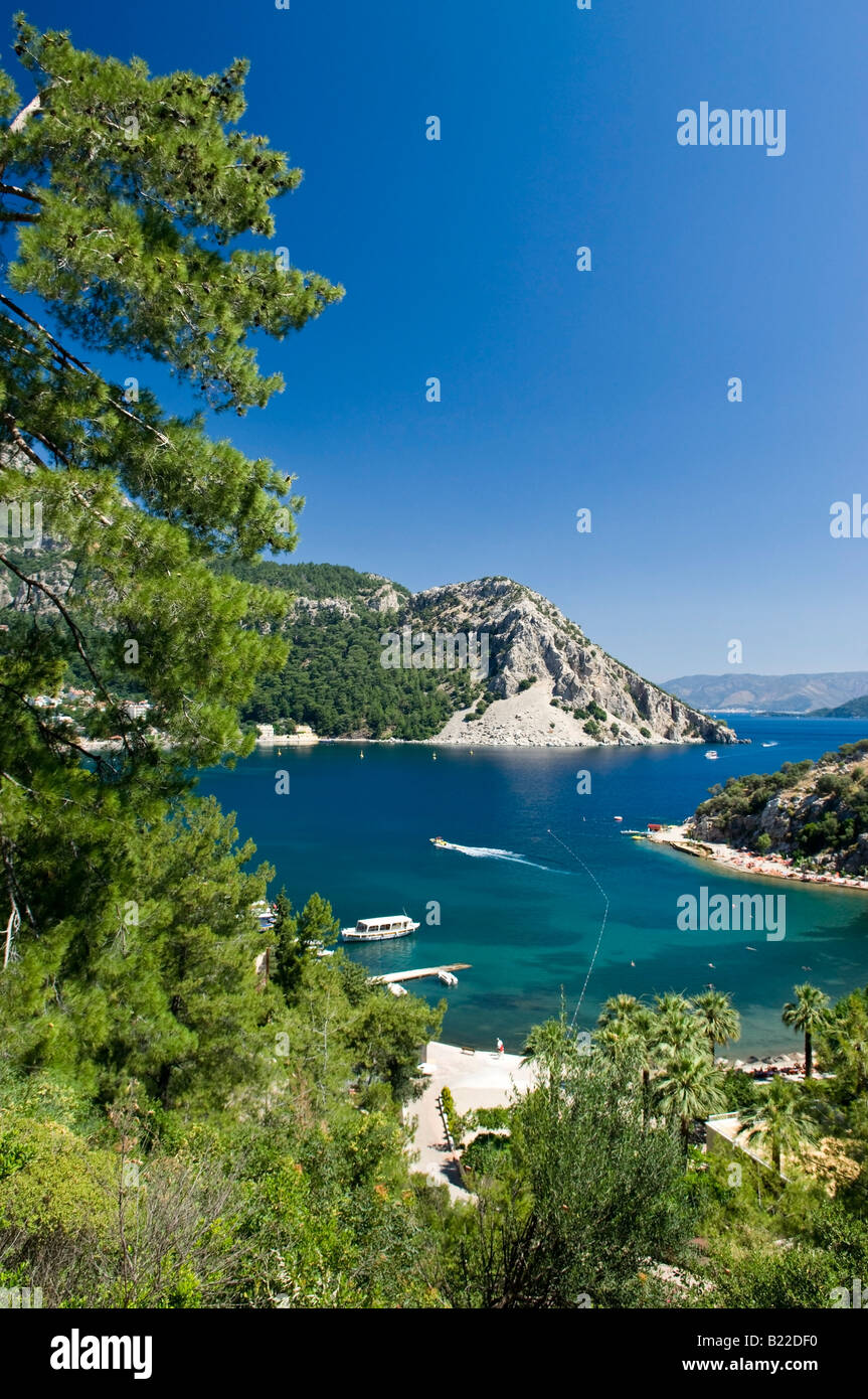 View over Turunc Bay Turunc Mugla Turkey Stock Photo