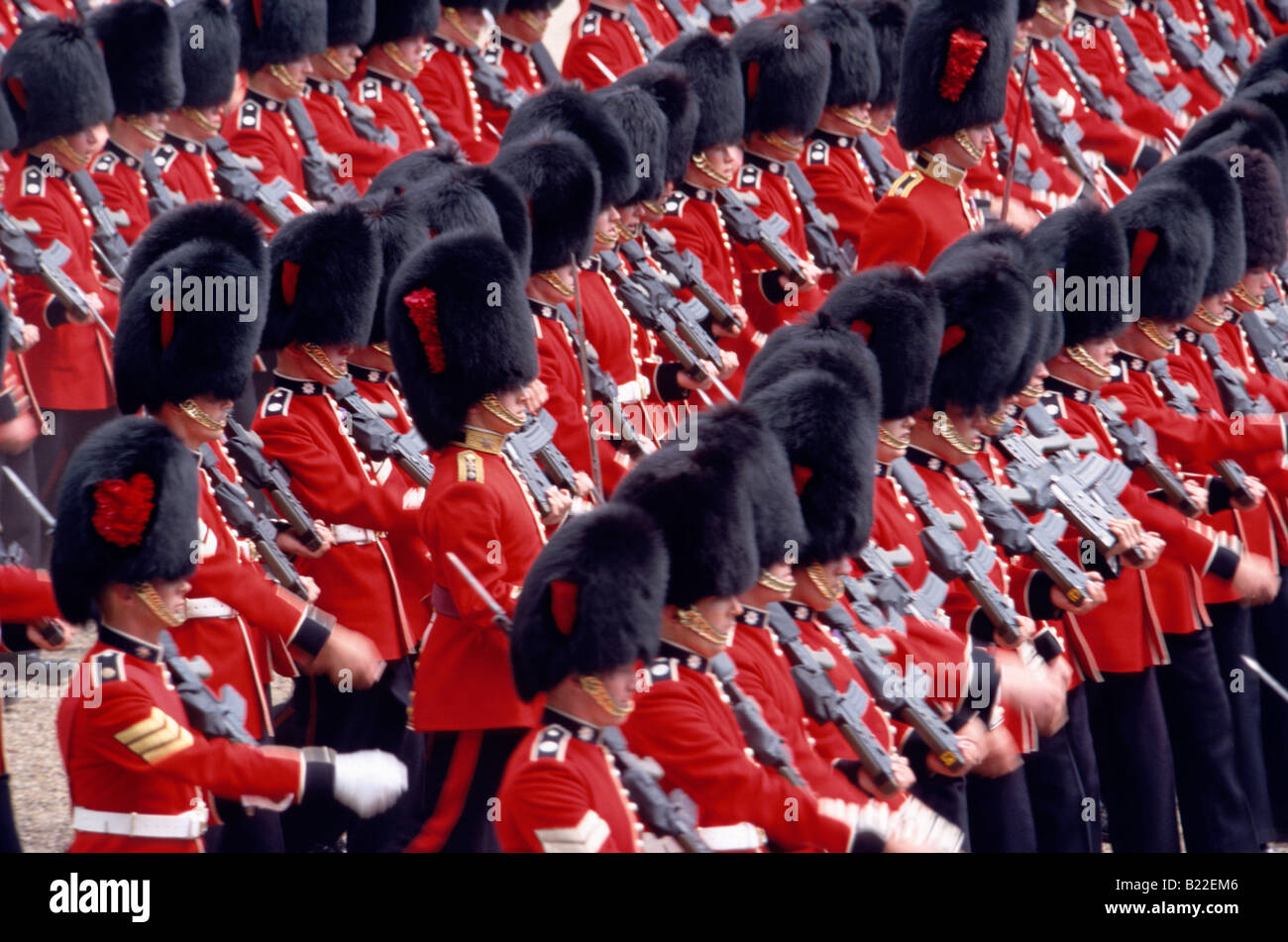 Trooping the Colour her Majesty s the Queen s birthday military parade London Stock Photo