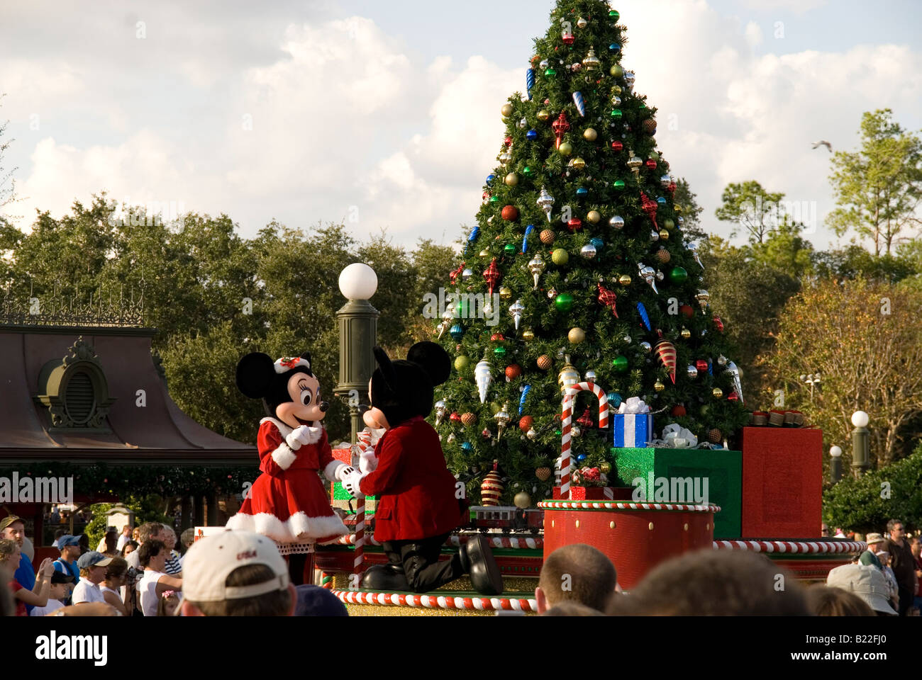 Christmas Parade at Disney World, Florida Stock Photo