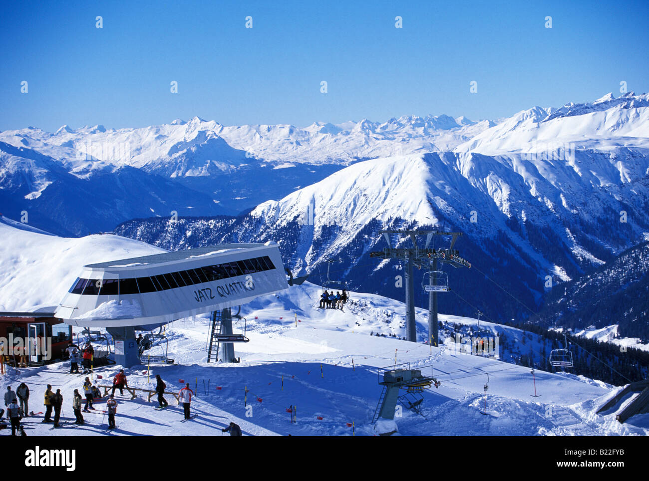 Paraglider Jacobshorn Davos Graubunden Switzerland Stock Photo