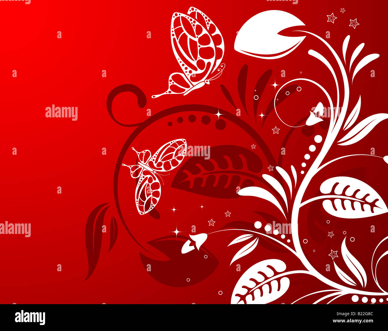 Flower background with butterfly Stock Photo - Alamy