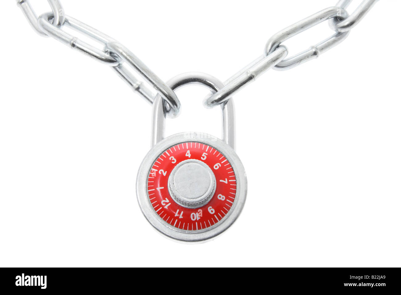 Combination Lock and Chain Stock Photo Alamy