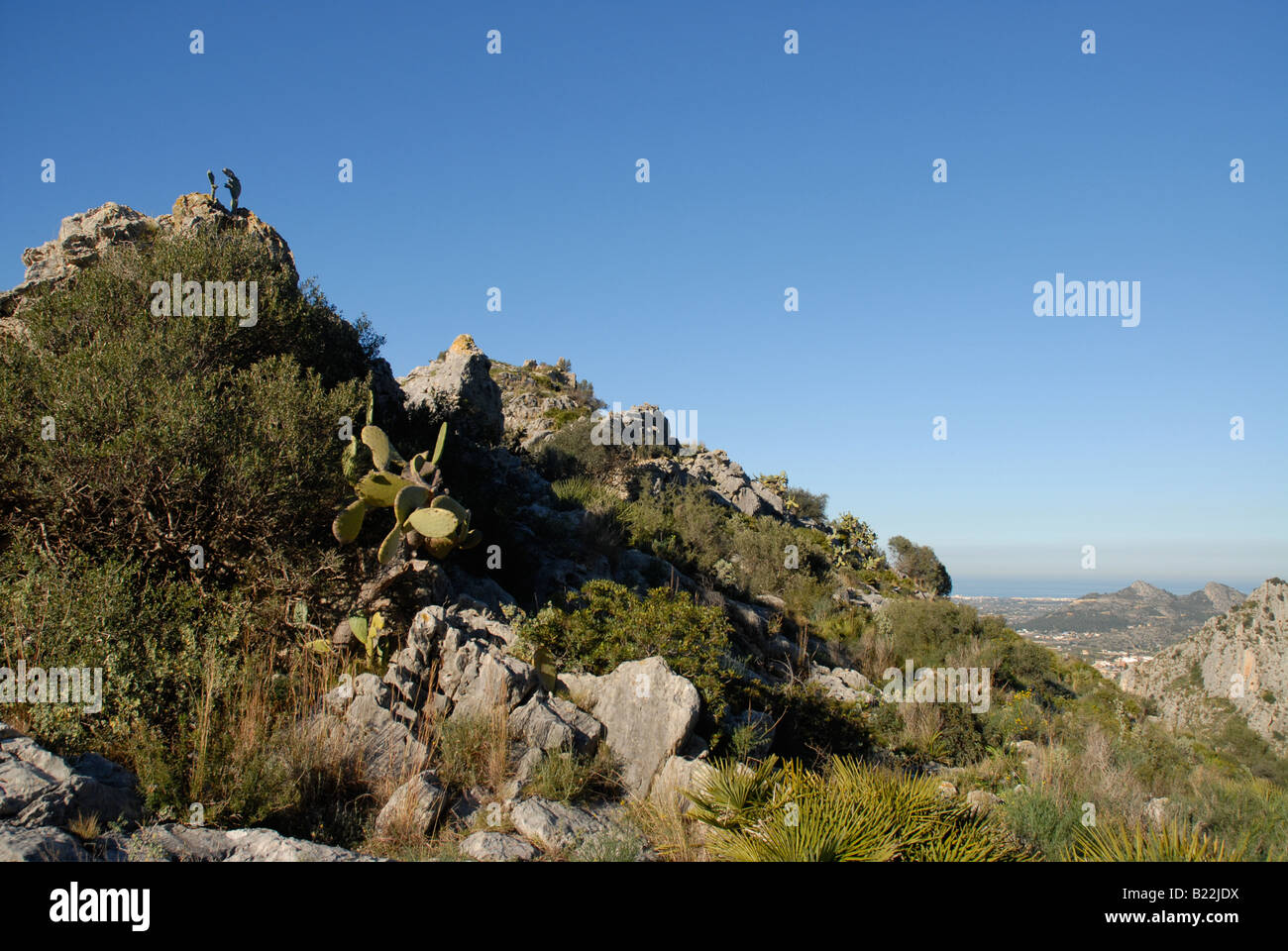 ruins of Pedreguer Castle, near Pedreguer, Marina Alta, Alicante Province, Comunidad Valenciana, Spain Stock Photo