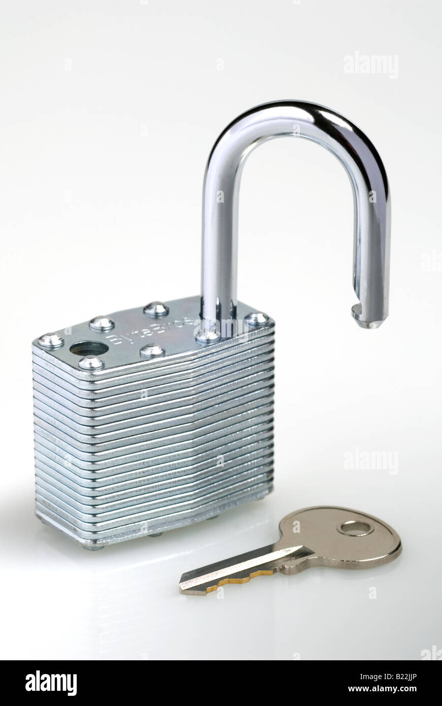 Open Padlock with Key Stock Photo Alamy