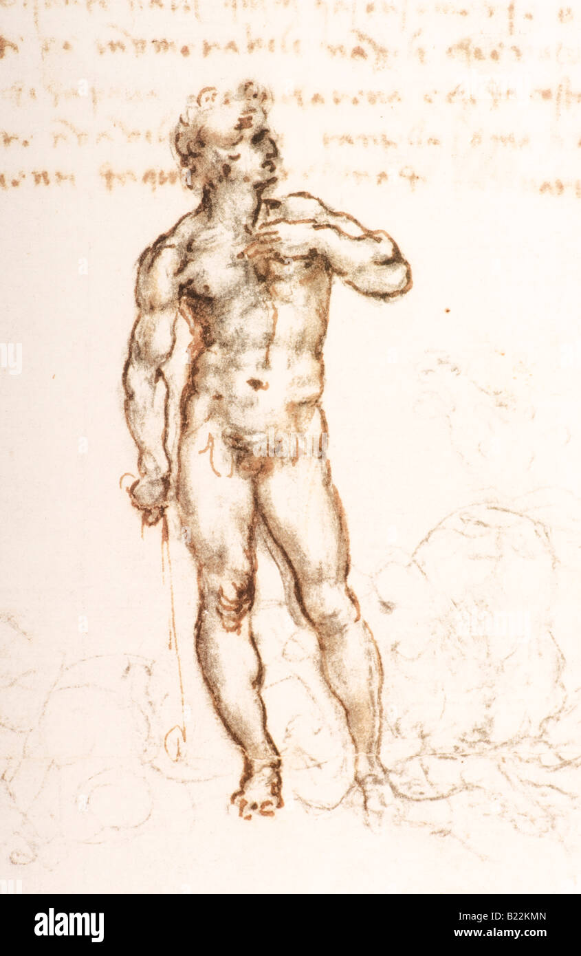 David michelangelo drawing hi-res stock photography and images - Alamy