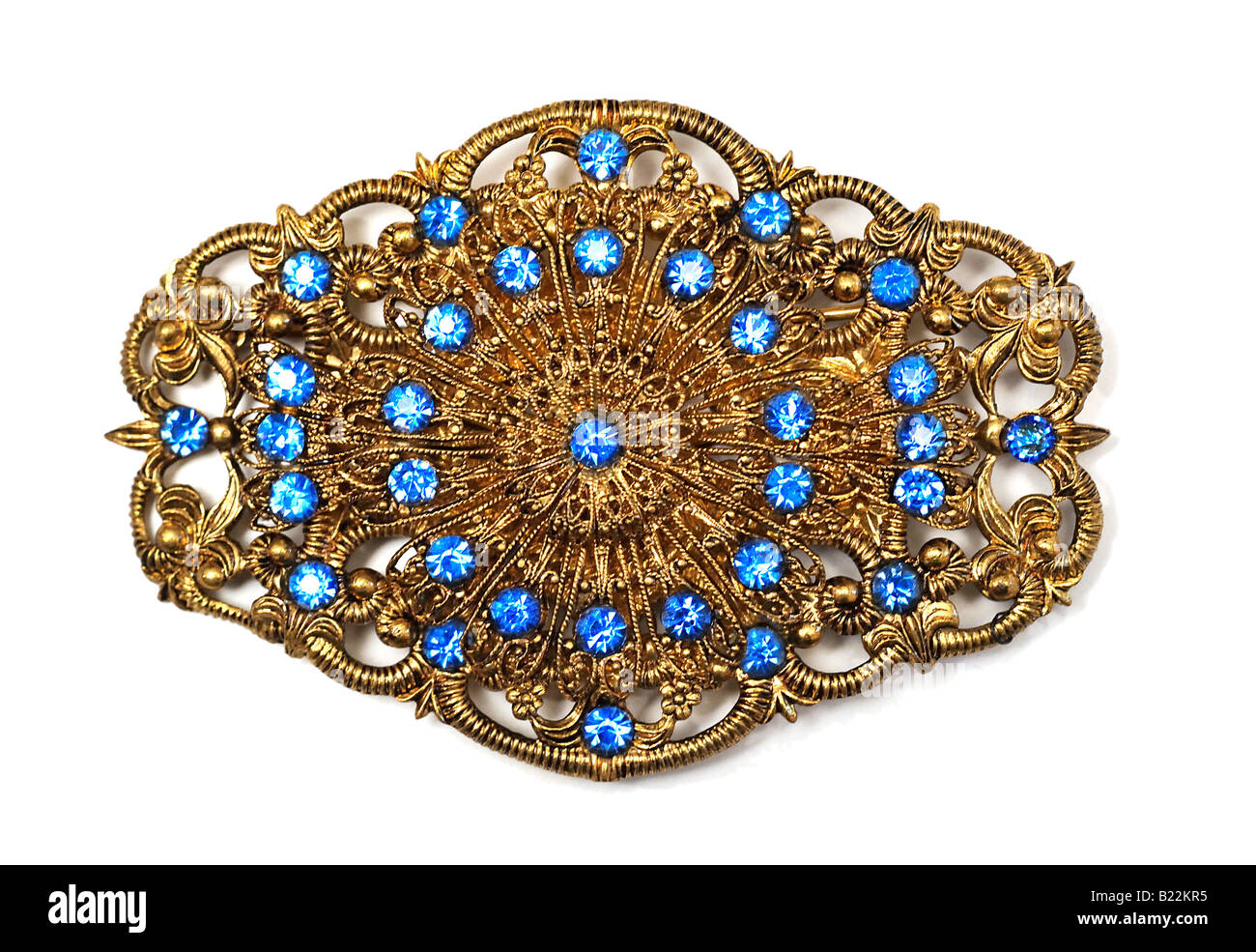 1930s French filigree Brooch Stock Photo