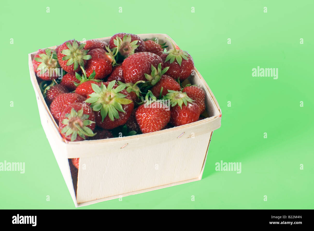 Fresh Strawberries in Basket Stock Photo - Alamy