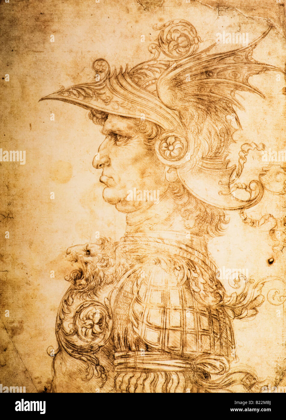 Antique Warrior by Leonardo da Vinci 1472 Stock Photo Alamy