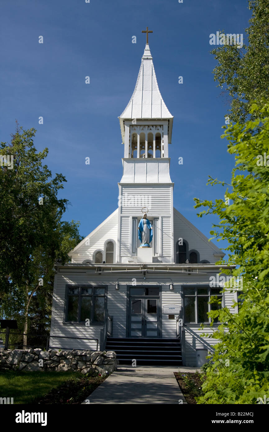 The Immaculate Conception Catholic Church Fairbanks Alaska Stock Photo