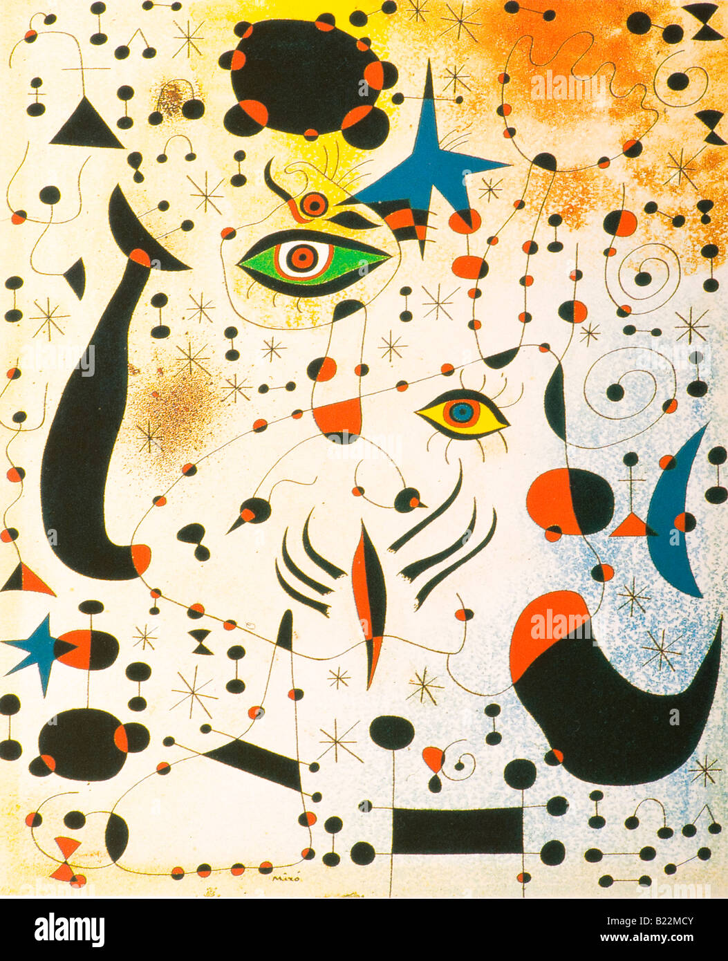 painting by Joan Miro Stock Photo