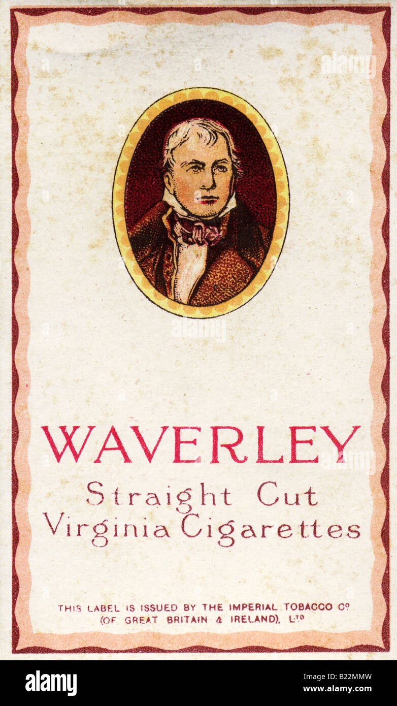 Waverley Cigarette Packet early 20th Century FOR EDITORIAL USE ONLY Stock  Photo