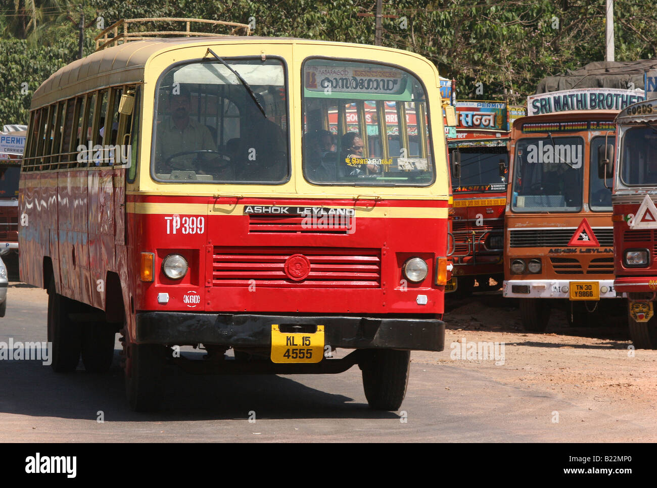 Ashok Leyland bus near Kasaragod Kerala India Stock Photo Alamy