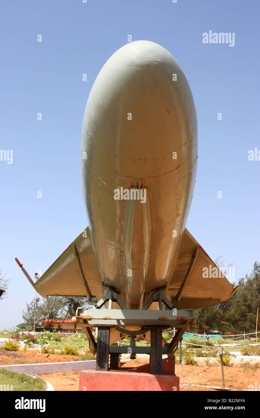 Soviet made P15U Styx cruise missile at an Indian Navy Museum Karwar India Stock Photo