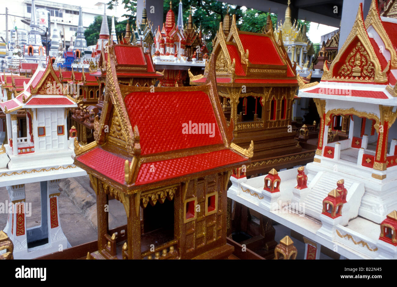 spirit houses on sale bangkok thailand Stock Photo - Alamy