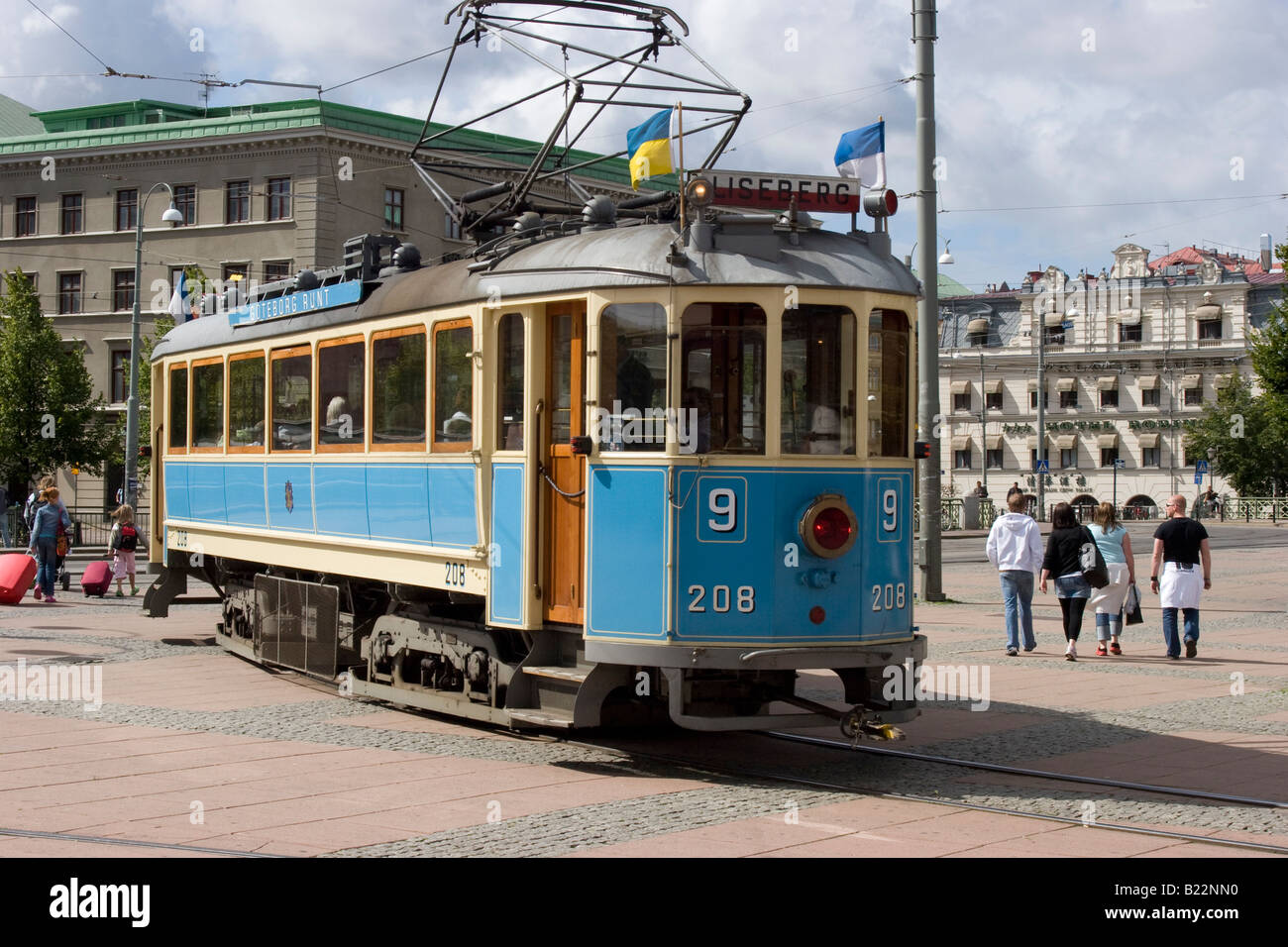 Old tram in Gothenburg Stock Photo