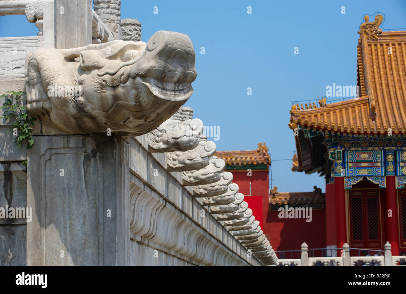 Architecture in the Forbidden City Beijing China Stock Photo