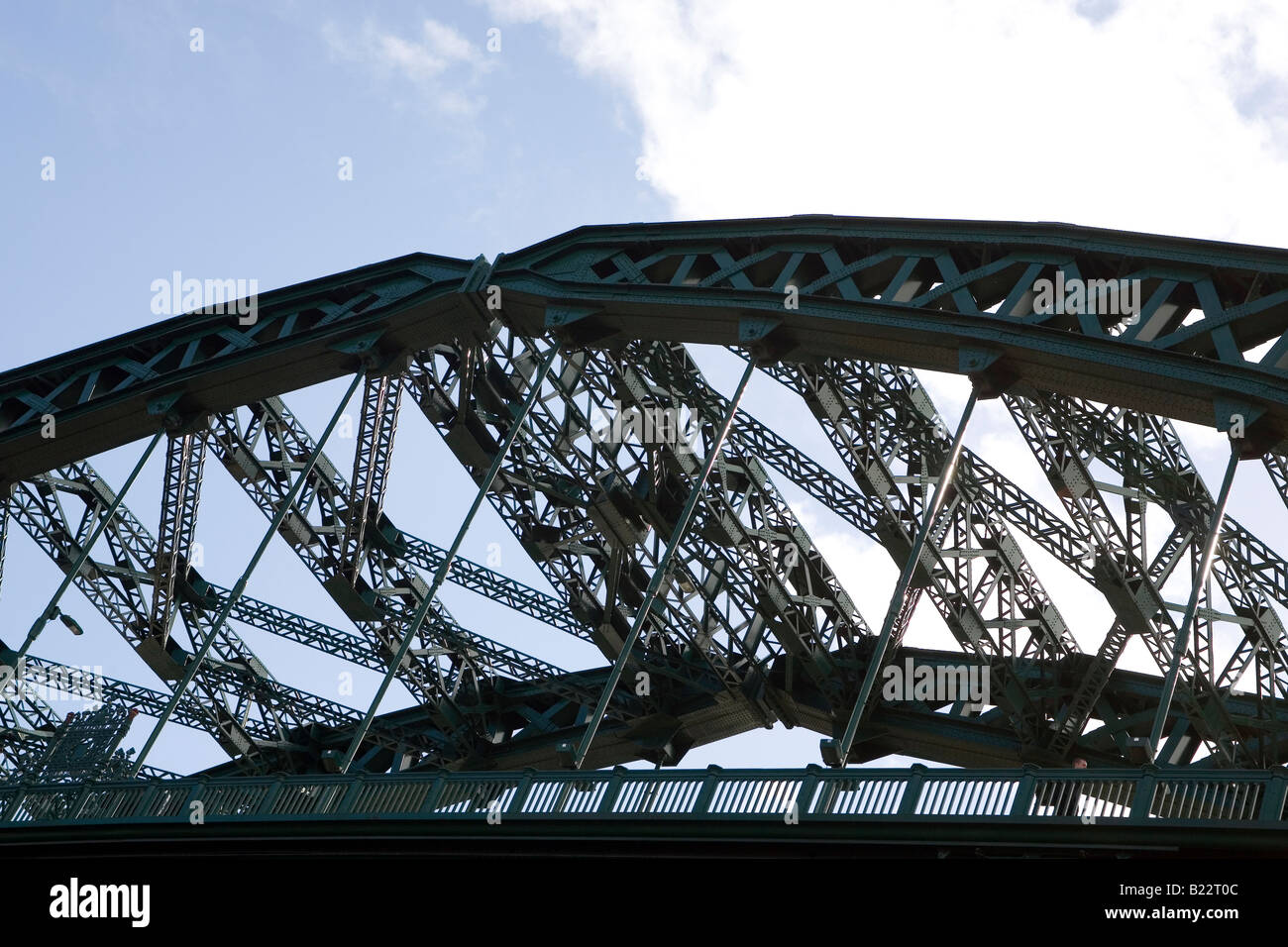The arch of Wearmouth Bridge in Sunderland, England. The bridge is one