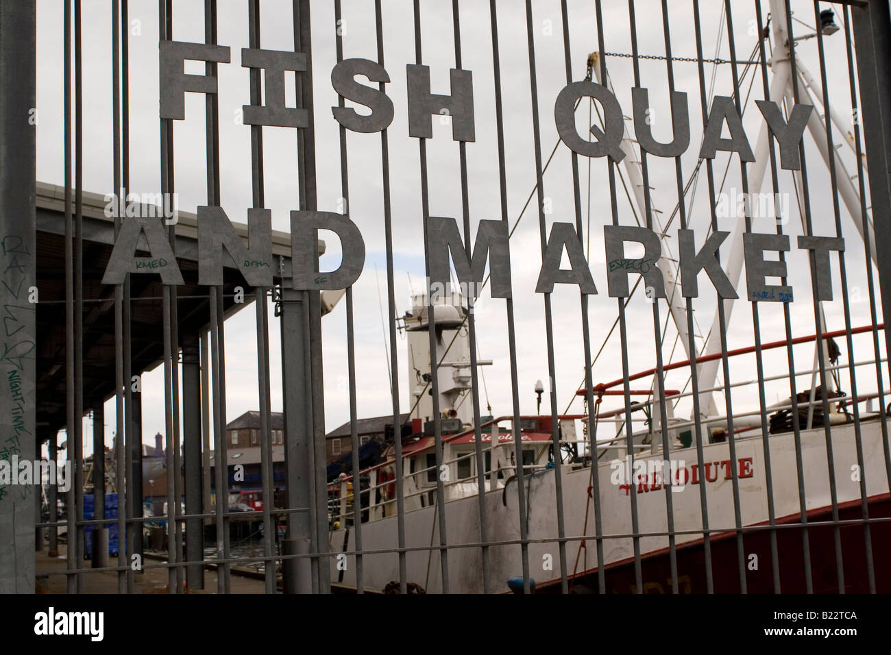 The Fish Quay and Market in North Shields, England. Stock Photo