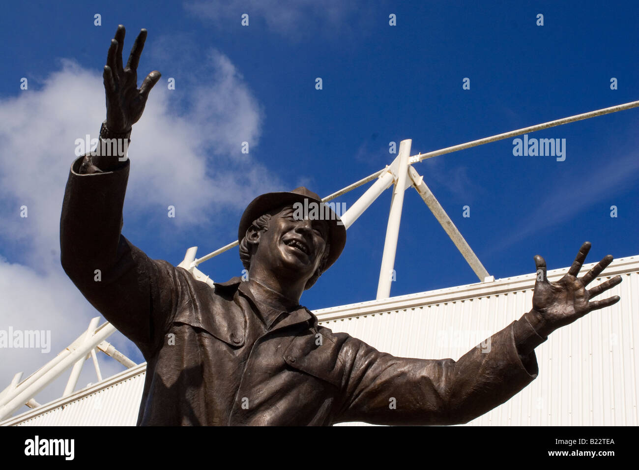 The statue of Bob Stokoe outside of the Stadium of Light, Sunderland Association Football Club's football ground. Stock Photo