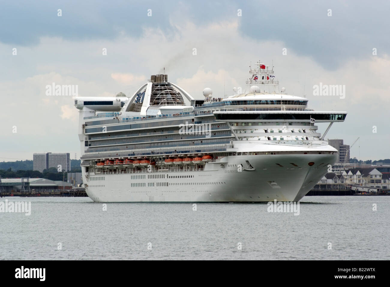 Grand Princess cruise ship departing Southampton docks England Passing Town Quay Stock Photo Alamy