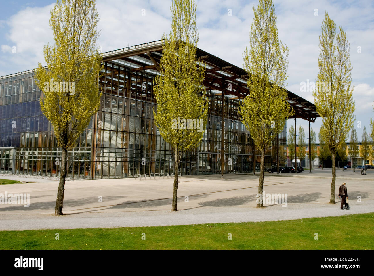 Mont-Cenis Academy, an eco-friendly educational and civic building in Herne, North Rhine-Westphalia, Germany. Stock Photo