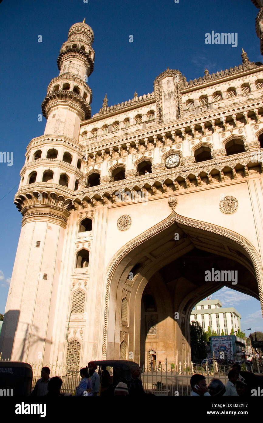 The Charminar in Hyderabad India. The local landmark was built in 1591