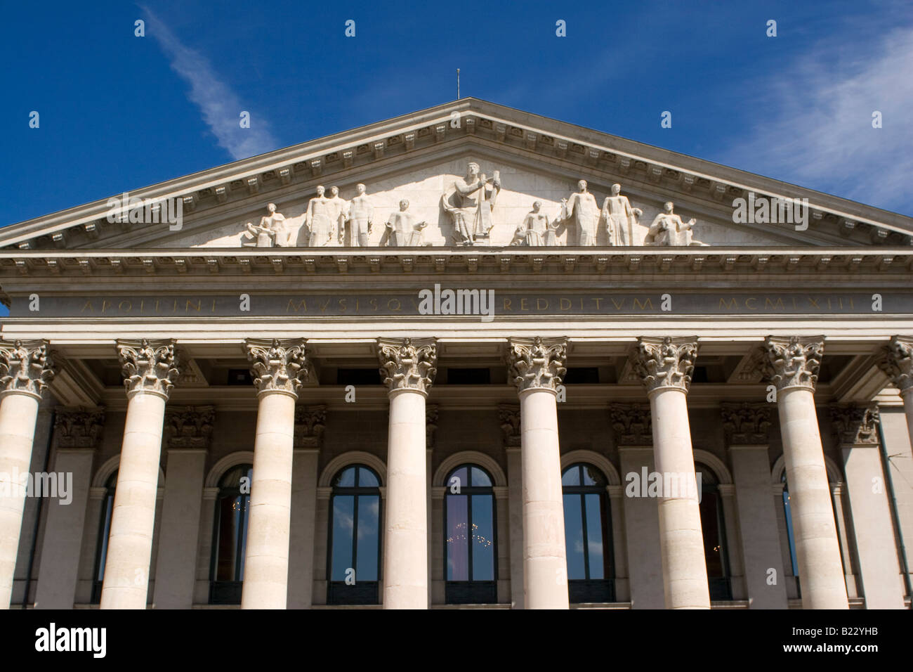 The Bavarian National Theatre in Munich, Germany. The opera house is
