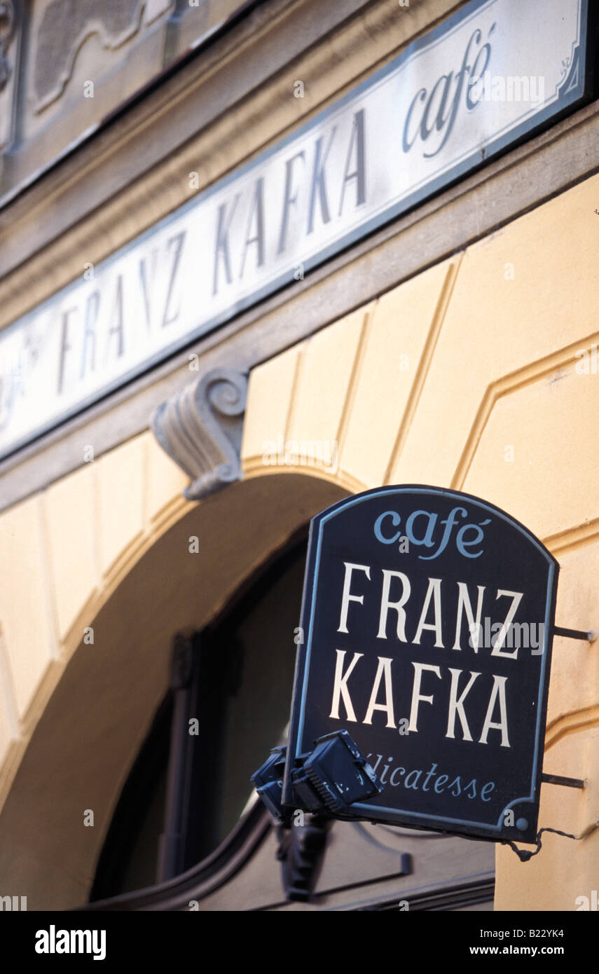 xterior of the Franz Kafka caf Prague Czechia Stock Photo