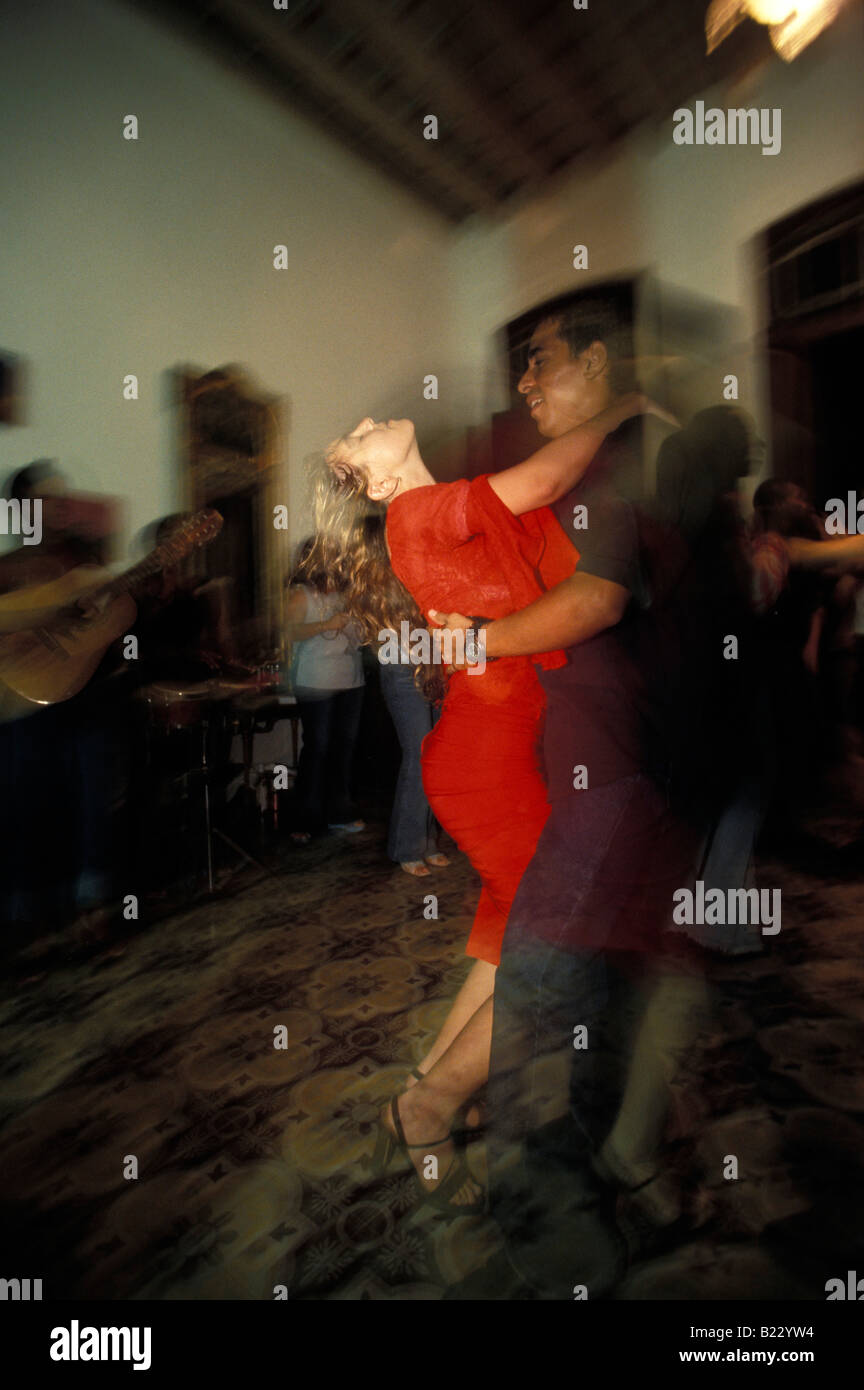 Salsa Dancer Via Danza Salsa School Old Havana Cuba Caribbean Stock