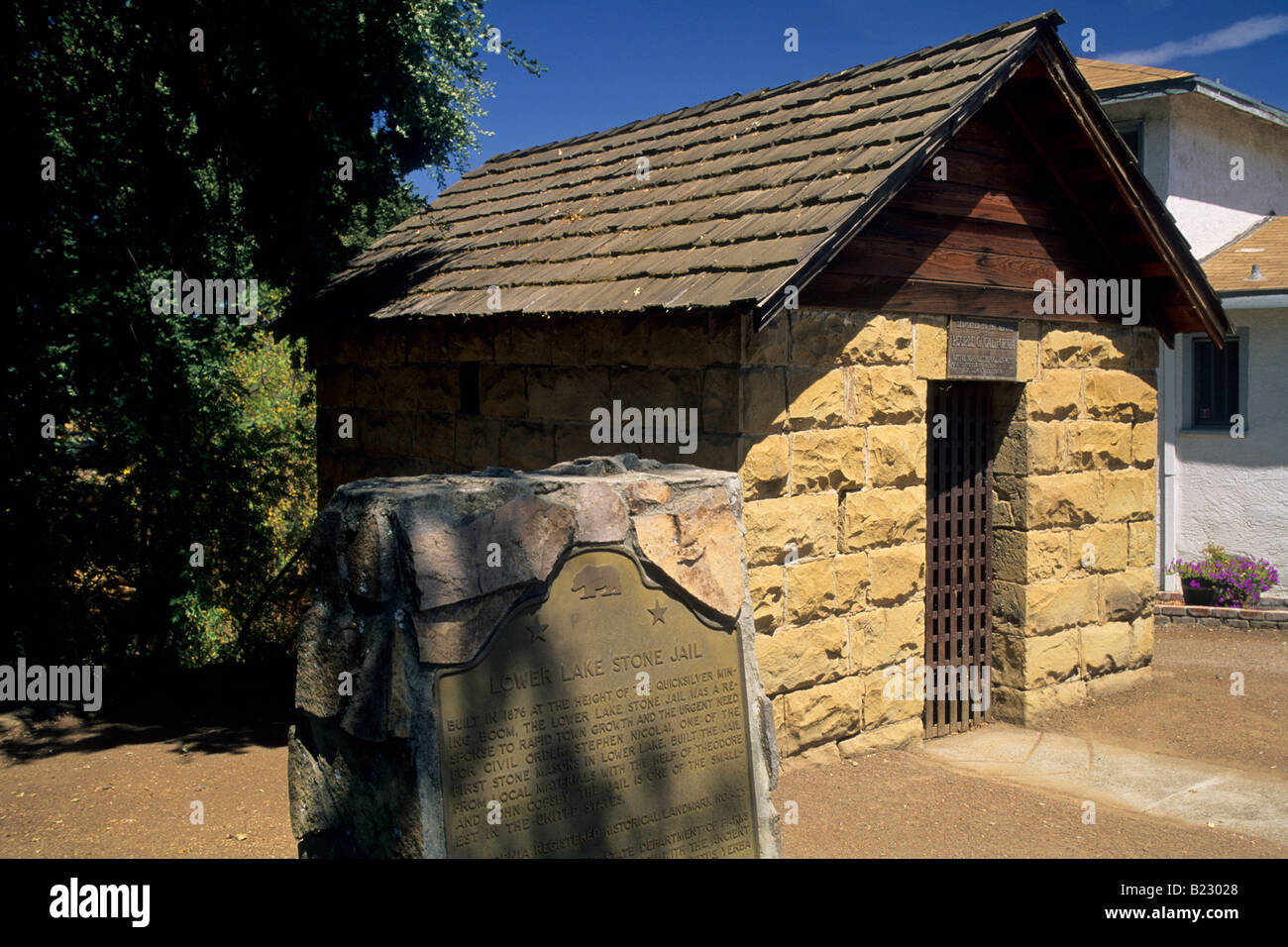 Historic old stone one room jail Lower Lake Clear Lake Lake County