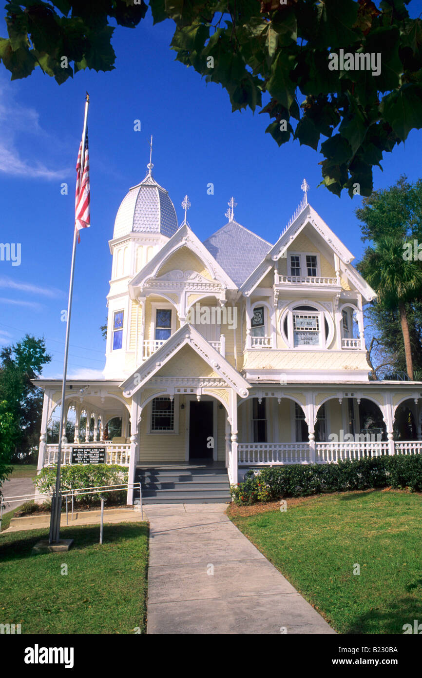 Facade of building, Donnelly House, Mount Dora, Florida, USA Stock