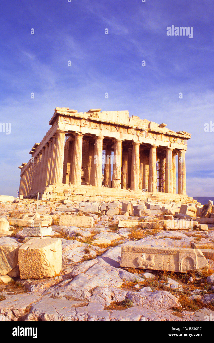 Ruins of acropolis, Athens, Greece Stock Photo