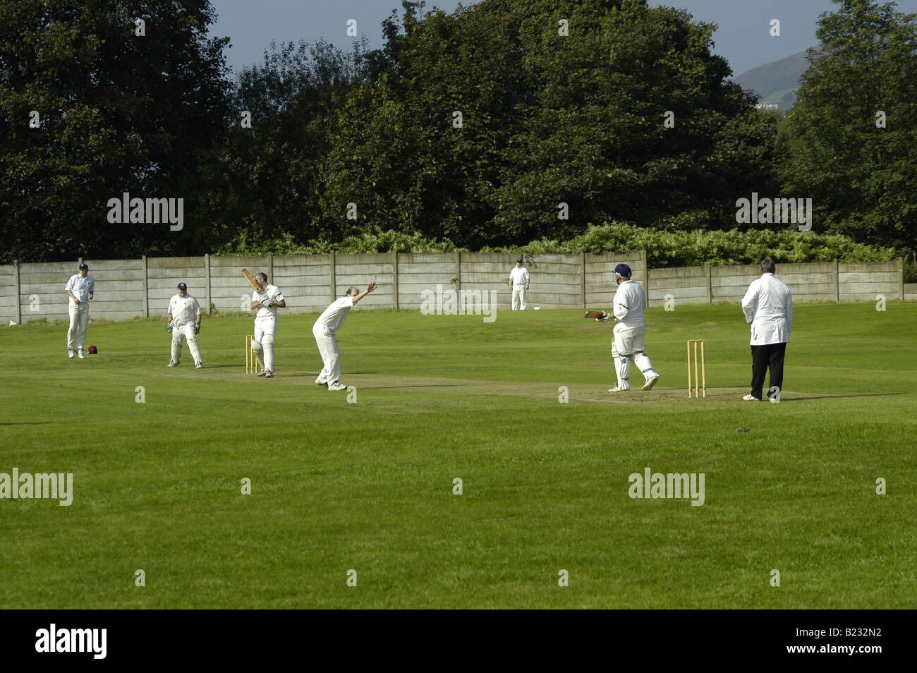 village cricket match Stock Photo