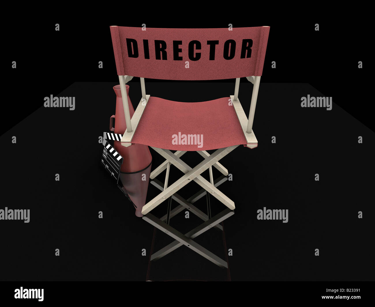 3d Render of a directors chair Stock Photo