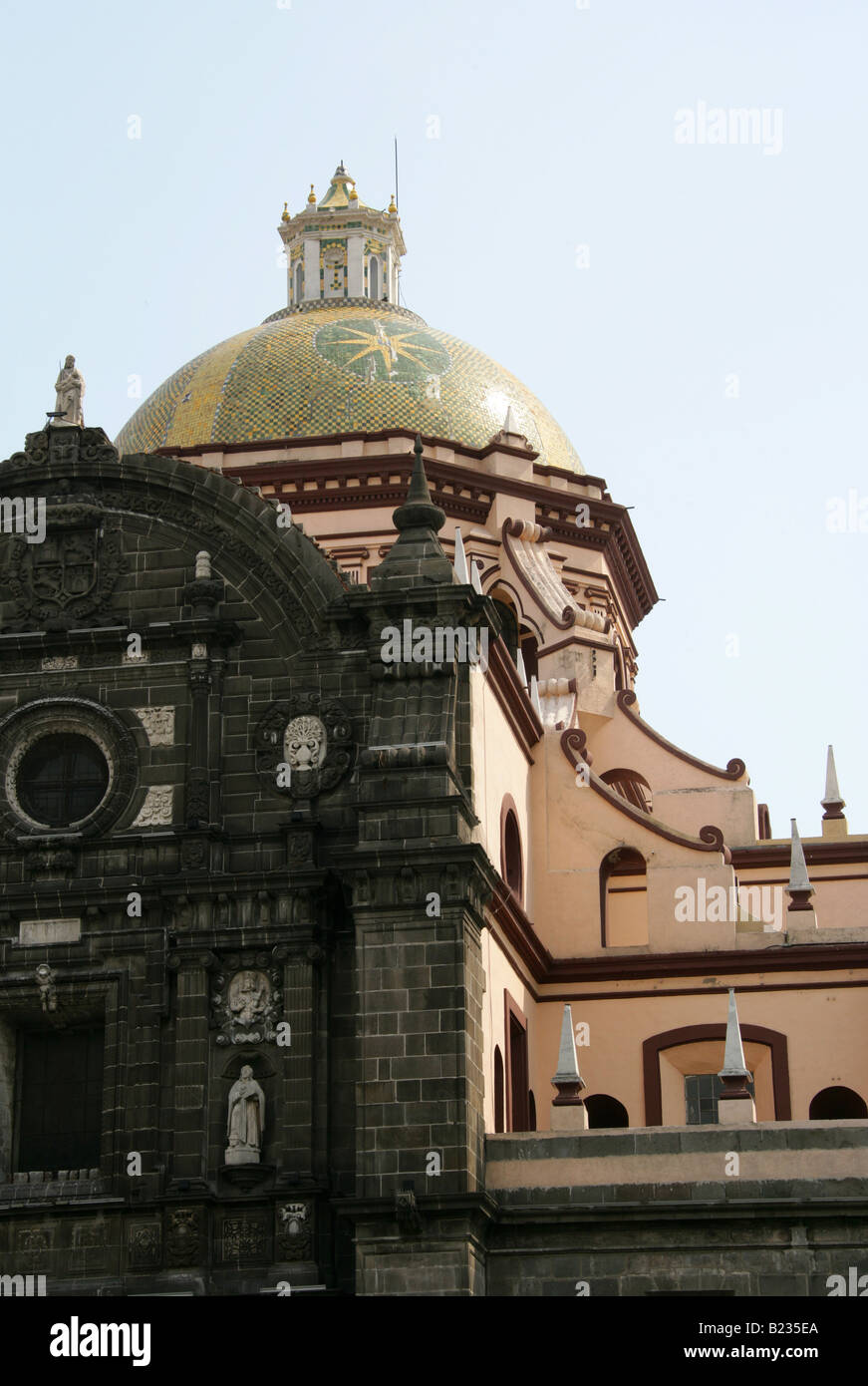 Puebla Cathedral, Zocalo Square, Puebla City, Puebla State, Mexico Stock Photo