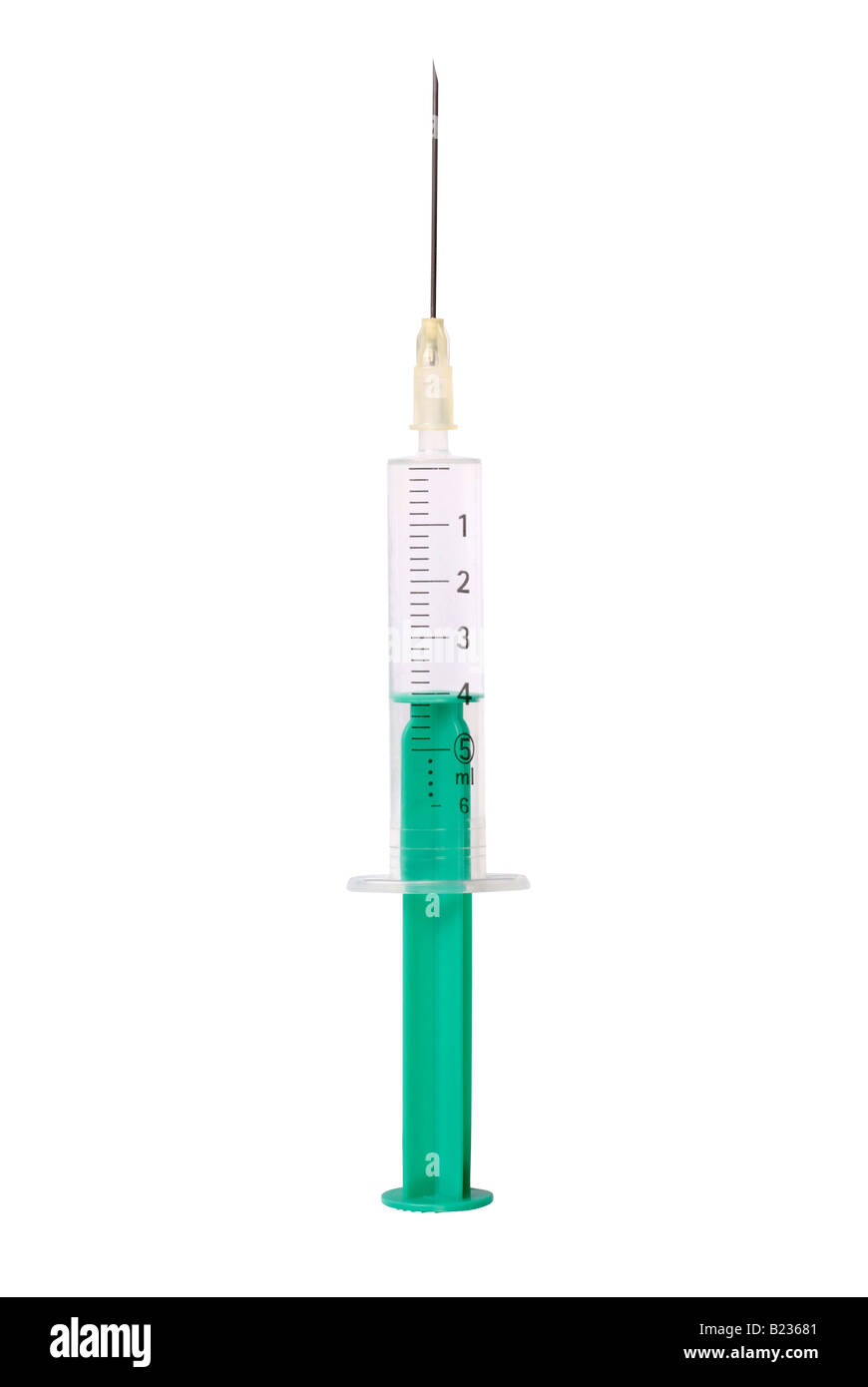 Hand and Syringe Stock Photo
