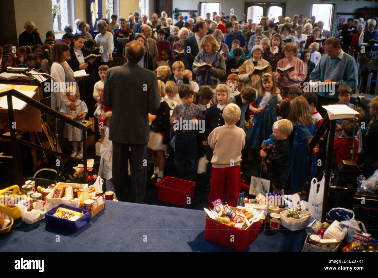 Methodist Church Harvest Festival Stock Photo Alamy