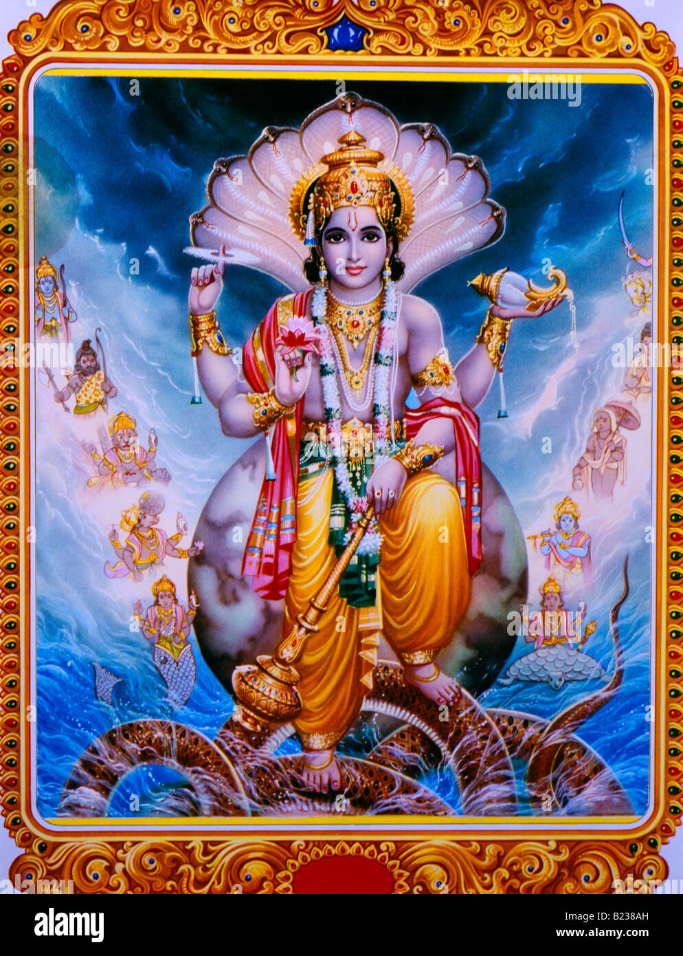 Vishnu Hindu God Stock Photo - Alamy