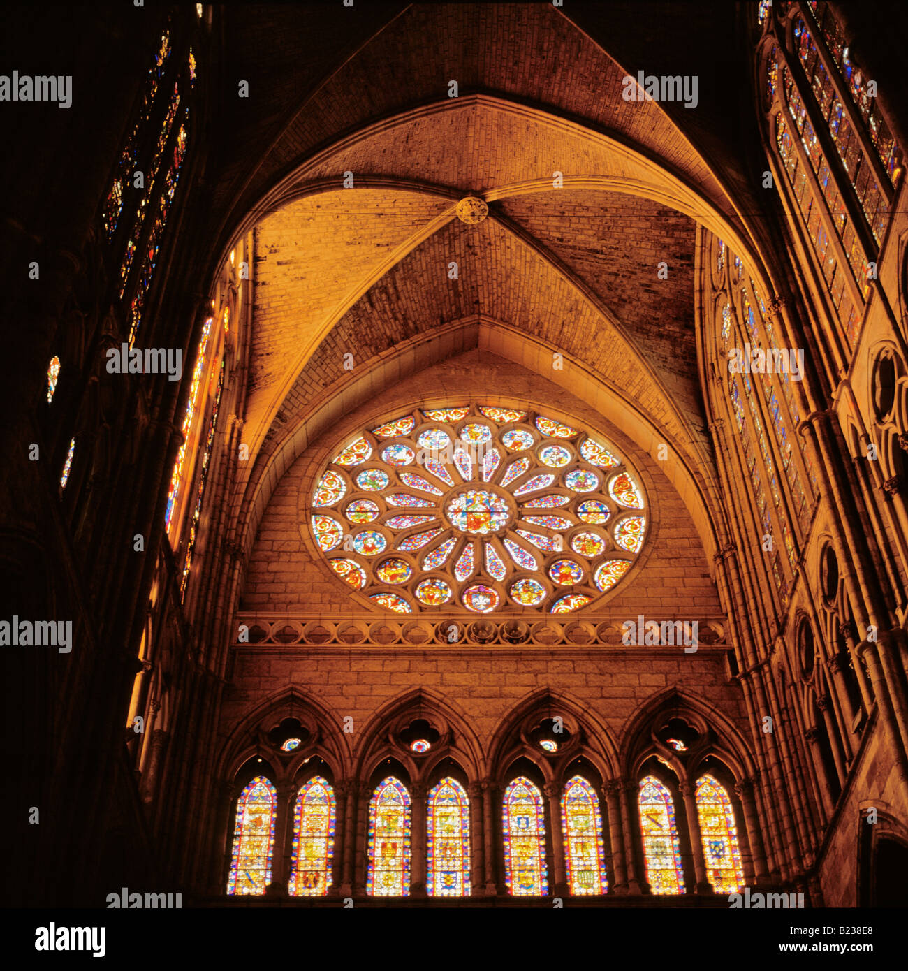 The Cathedral León Spain Stock Photo