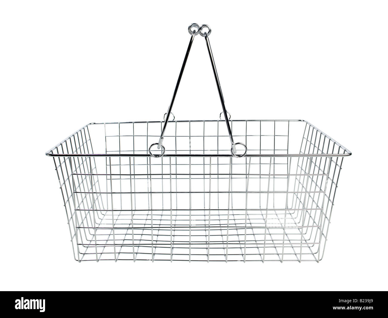 Shopping wire basket Stock Photo - Alamy