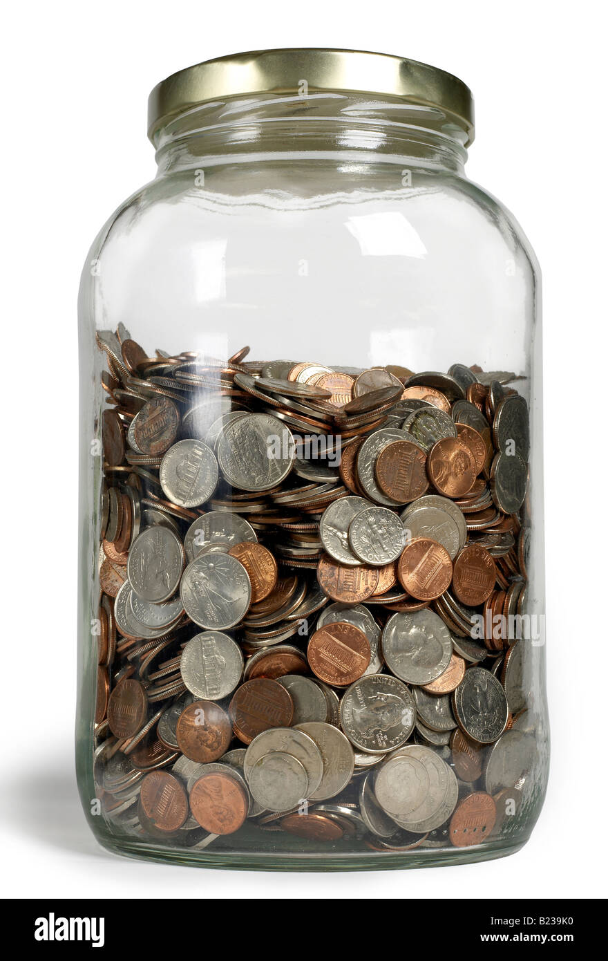 Change Coin Jar piggy bank Stock Photo - Alamy