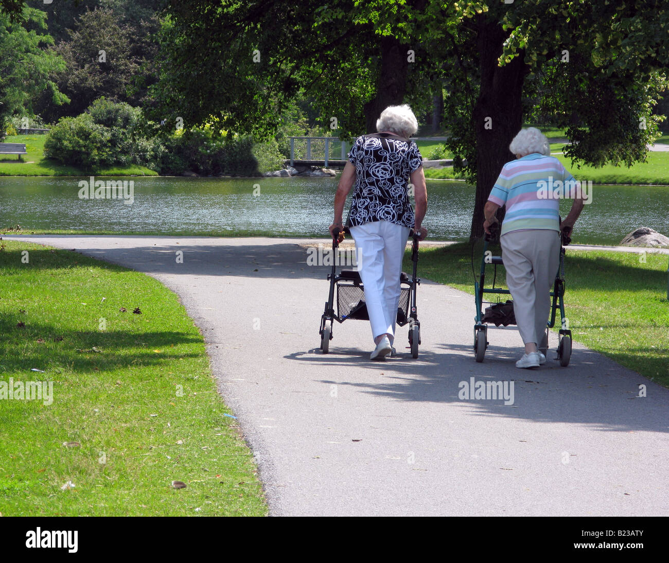 Elderly woman with walker hi-res stock photography and images - Alamy