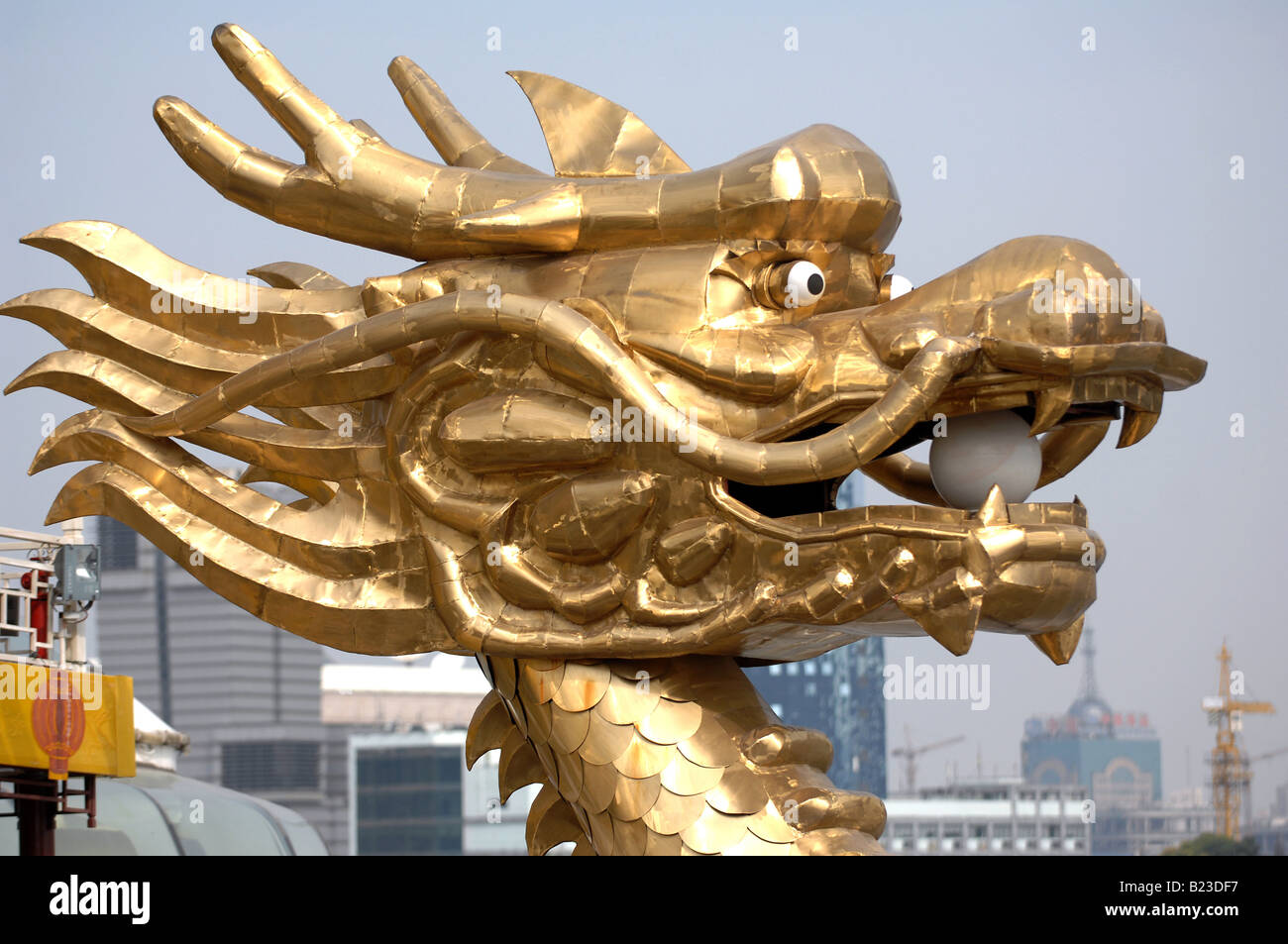 Side profile of dragon Stock Photo