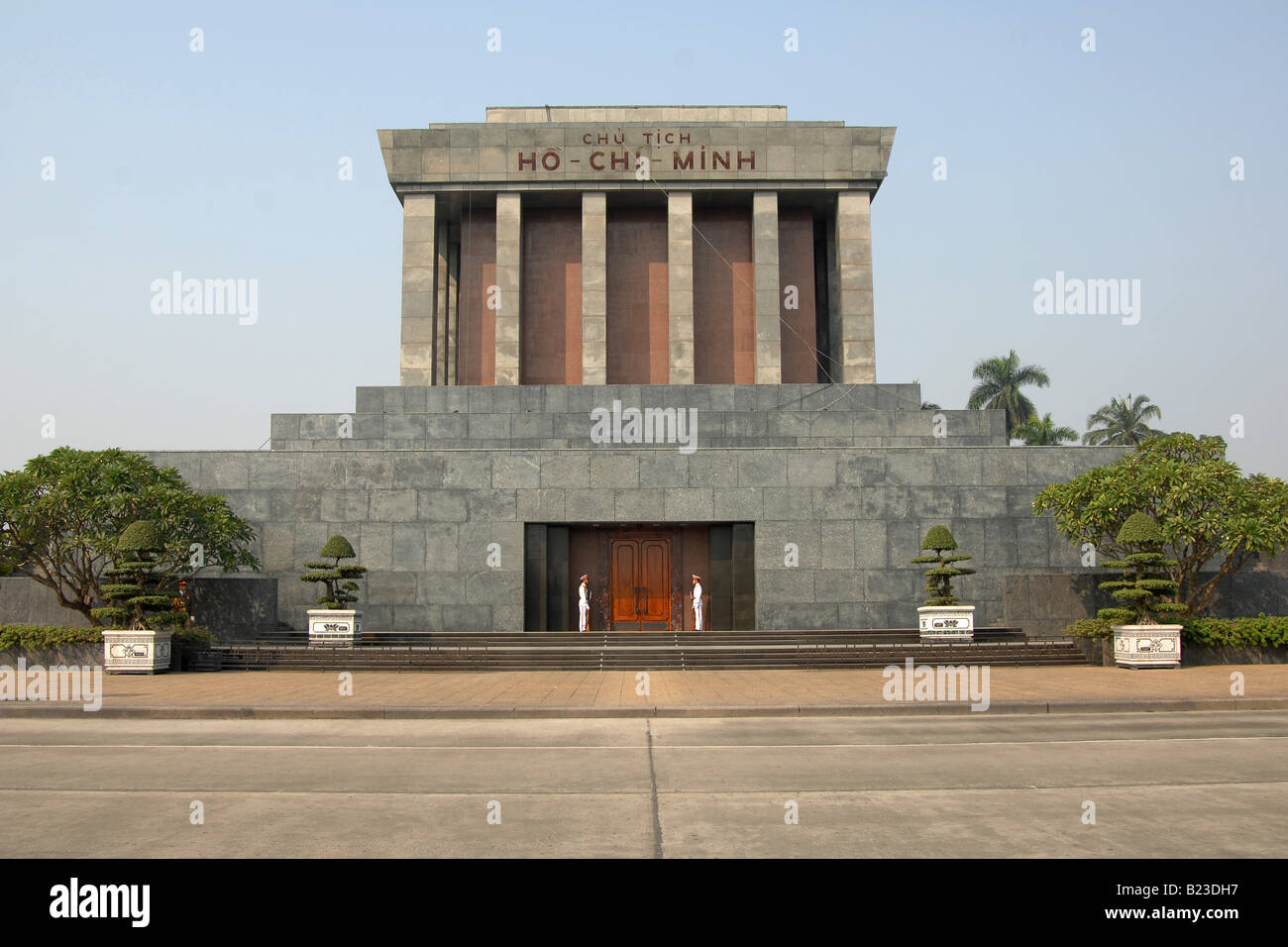 Facade of mausoleum, Ho Chi Minh Mausoleum, Hanoi, Vietnam Stock Photo