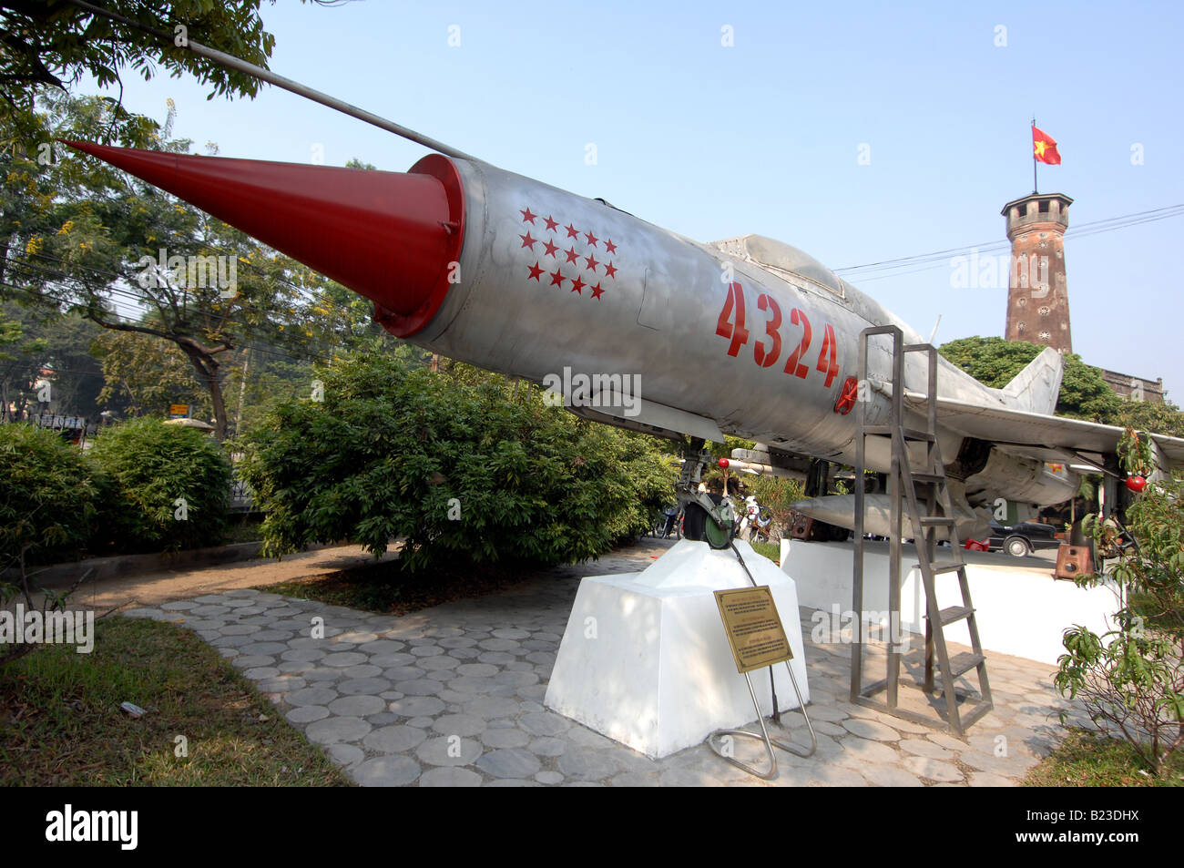 Military air vehicle in museum, Hanoi, Vietnam Stock Photo